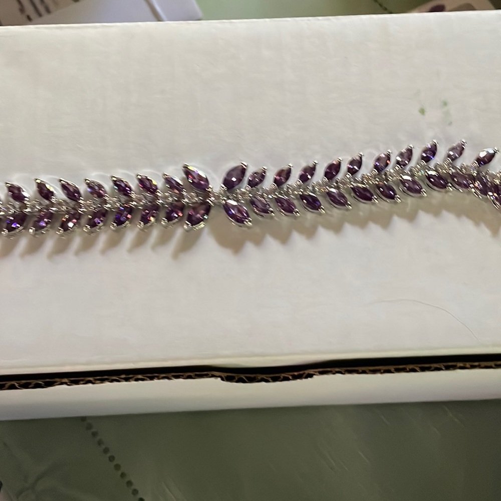 Simulated purple stone bracelet